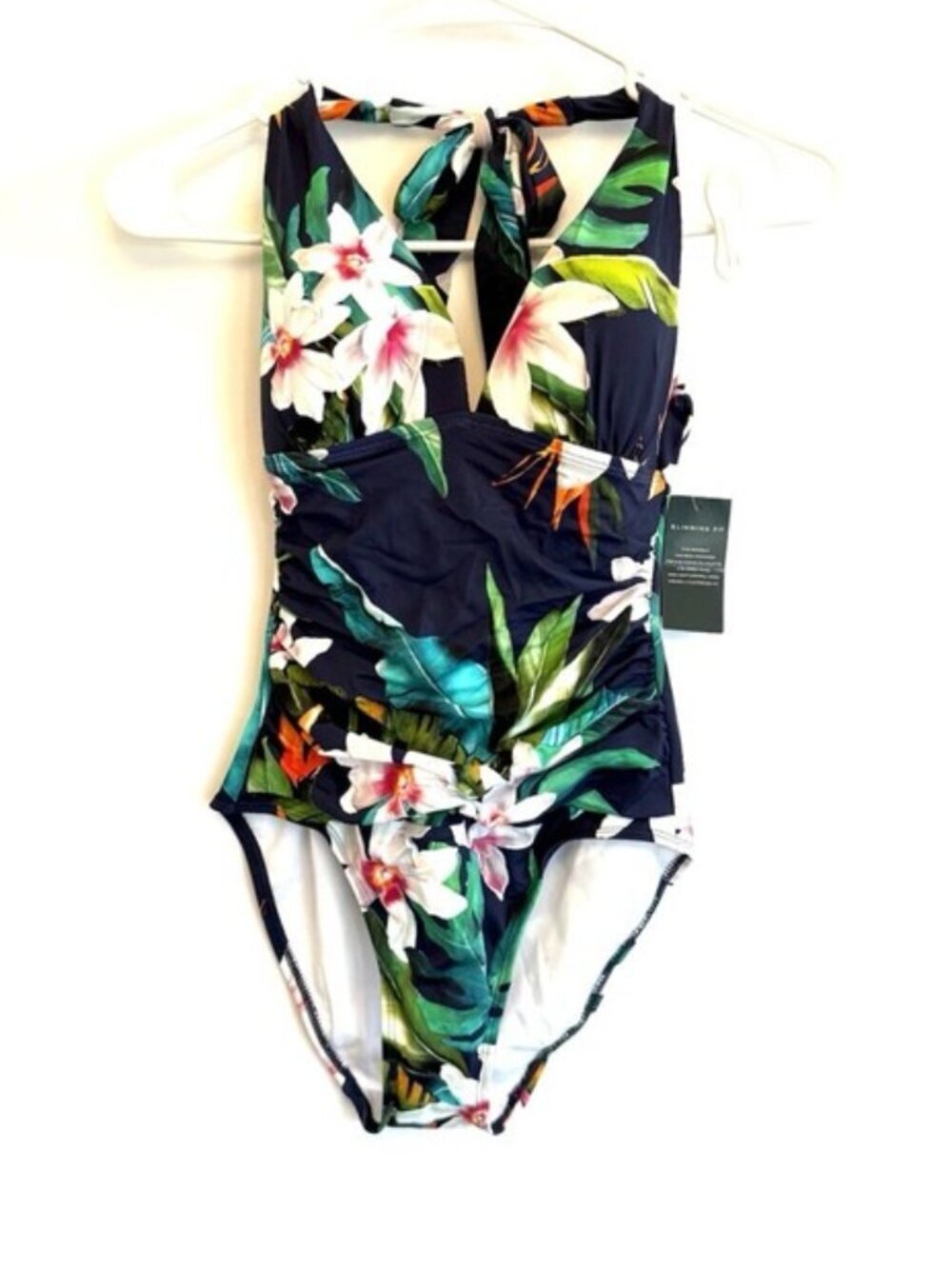 Ralph Lauren Women’s Blue Floral One Piece Swimsuit Size 0